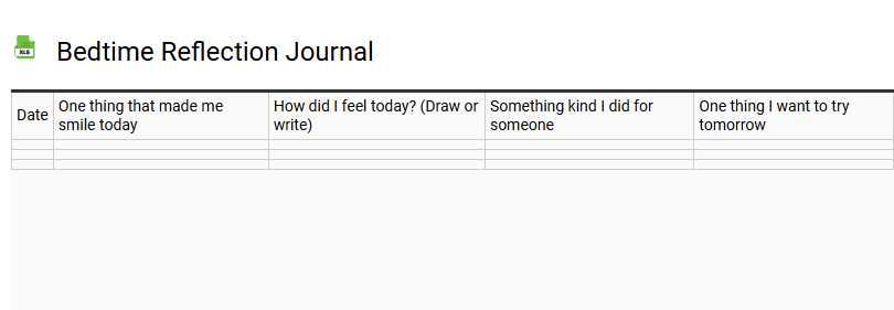 Bedtime Reflection Journal