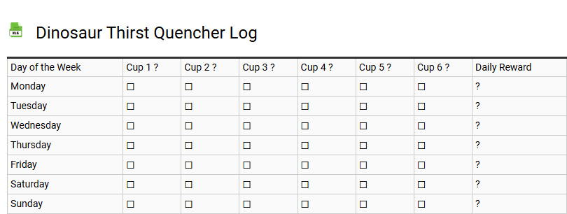 Dinosaur Thirst Quencher Log
