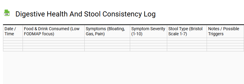 Digestive Health and Stool Consistency Log
