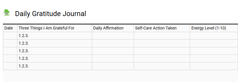 Daily Gratitude Journal