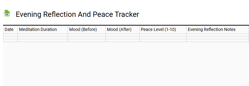Evening Reflection and Peace Tracker