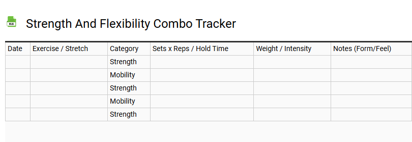 Strength and Flexibility Combo Tracker