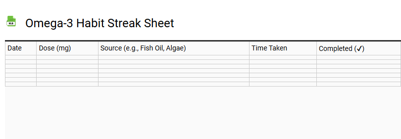 Omega-3 Habit Streak Sheet
