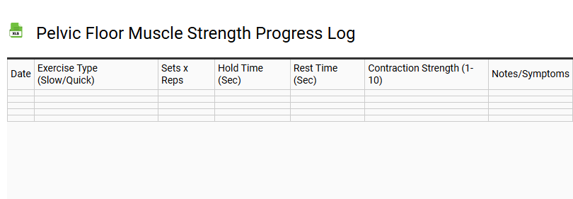 Pelvic Floor Muscle Strength Progress Log