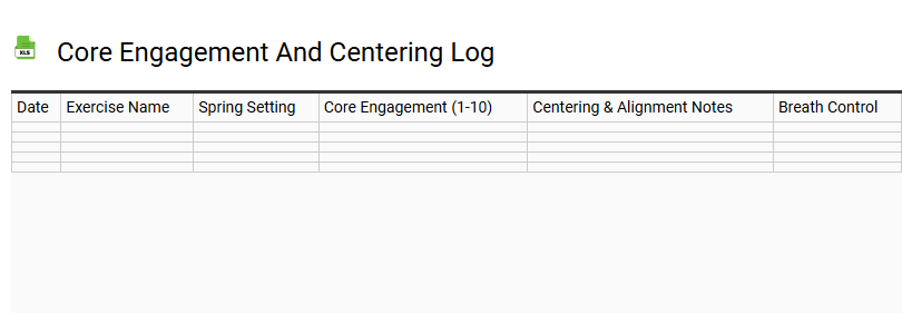 Core Engagement and Centering Log
