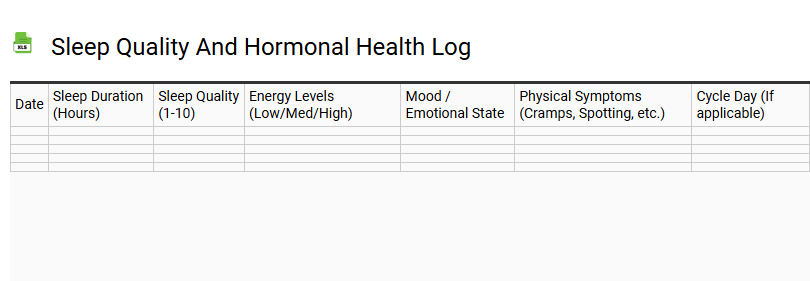 Sleep Quality and Hormonal Health Log