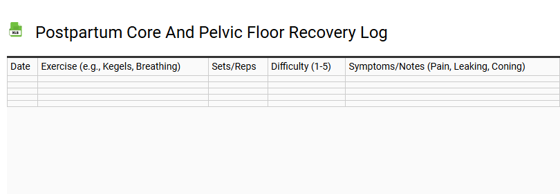 Postpartum Core and Pelvic Floor Recovery Log