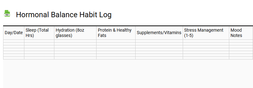 Hormonal Balance Habit Log