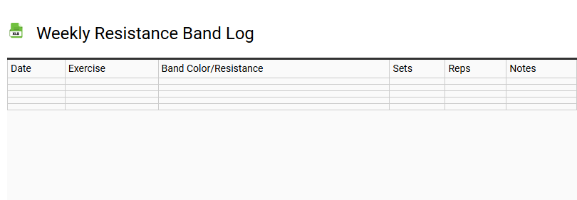 Weekly Resistance Band Log