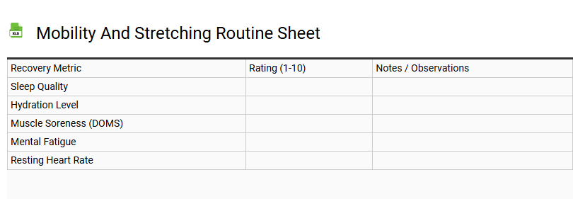 Mobility and Stretching Routine Sheet