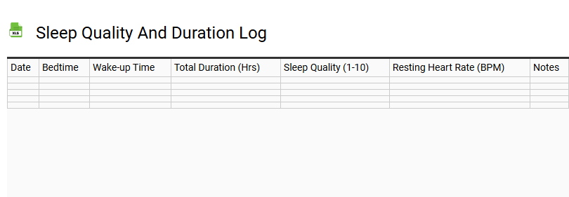 Sleep Quality and Duration Log