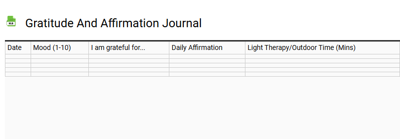 Gratitude and Affirmation Journal