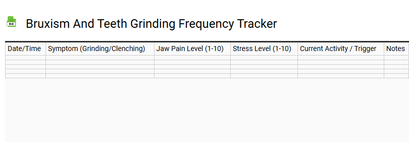 Bruxism and Teeth Grinding Frequency Tracker