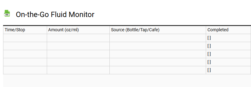 On-the-Go Fluid Monitor