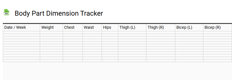 Body Part Dimension Tracker