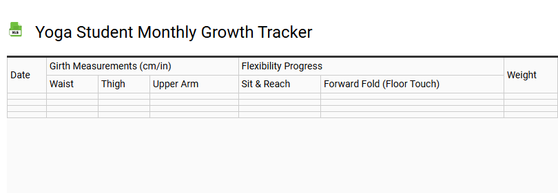 Yoga Student Monthly Growth Tracker