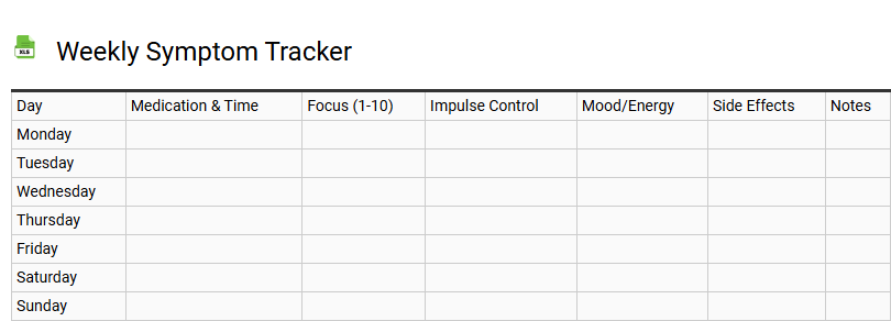 Weekly Symptom Tracker
