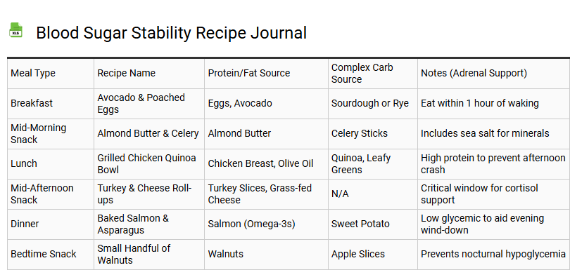 Blood Sugar Stability Recipe Journal