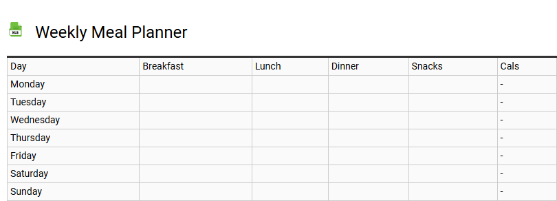 Weekly Meal Planner