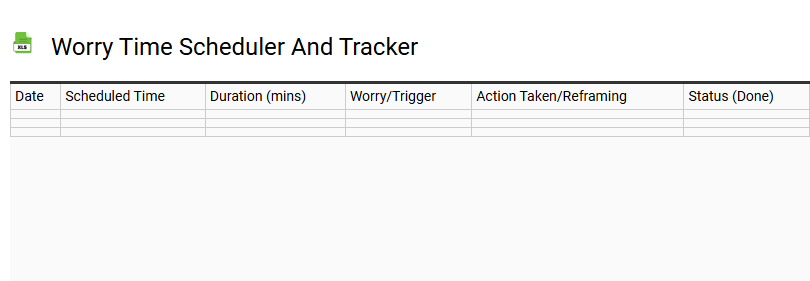 Worry Time Scheduler and Tracker