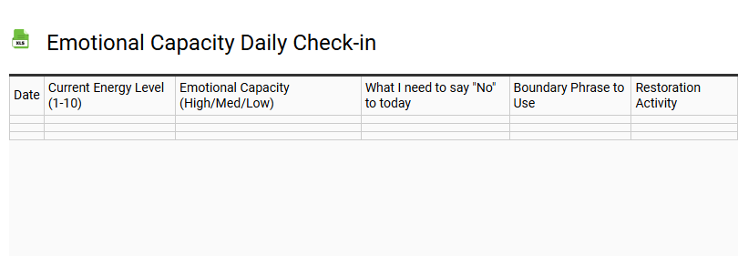 Emotional Capacity Daily Check-in