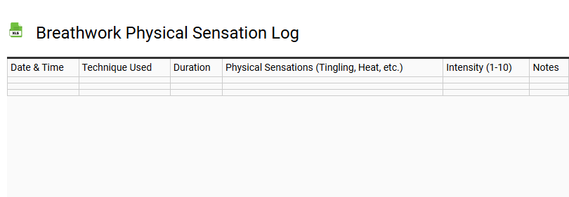 Breathwork Physical Sensation Log