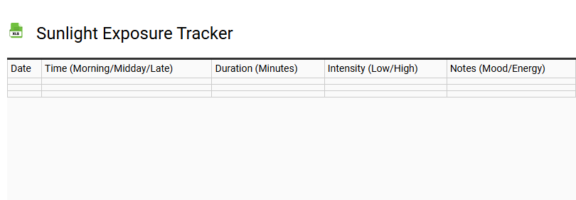 Sunlight Exposure Tracker