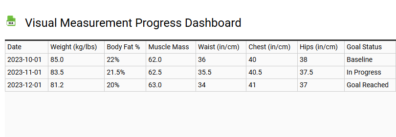 Visual Measurement Progress Dashboard