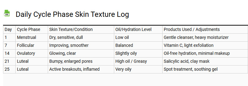 Daily Cycle Phase Skin Texture Log