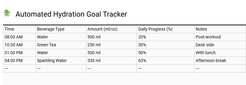 Automated Hydration Goal Tracker