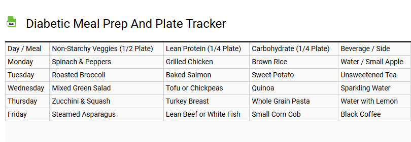 Diabetic Meal Prep and Plate Tracker