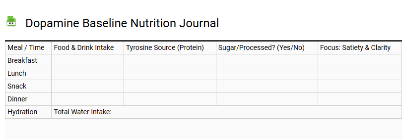 Dopamine Baseline Nutrition Journal