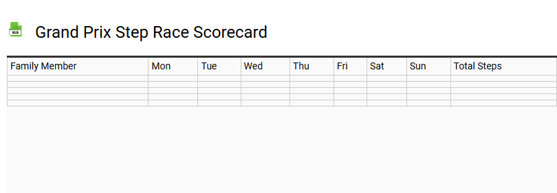 Grand Prix Step Race Scorecard