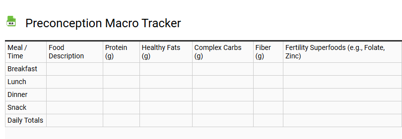 Preconception Macro Tracker