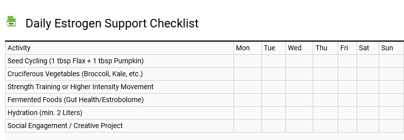 Daily Estrogen Support Checklist