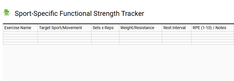 Sport-Specific Functional Strength Tracker