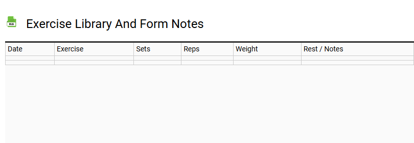 Exercise Library and Form Notes
