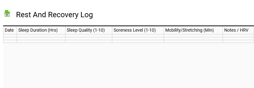 Rest and Recovery Log