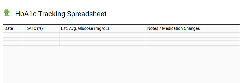 HbA1c Tracking Spreadsheet