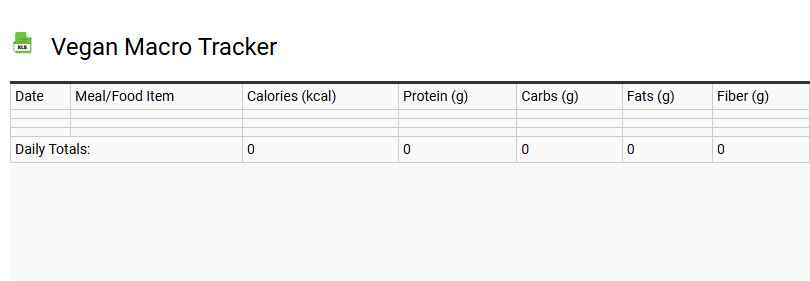 Vegan Macro Tracker