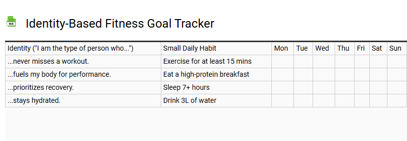 Identity-Based Fitness Goal Tracker