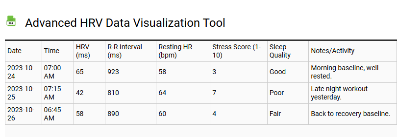 Advanced HRV Data Visualization Tool