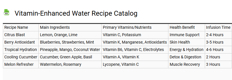 Vitamin-Enhanced Water Recipe Catalog