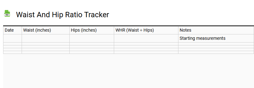 Waist and Hip Ratio Tracker