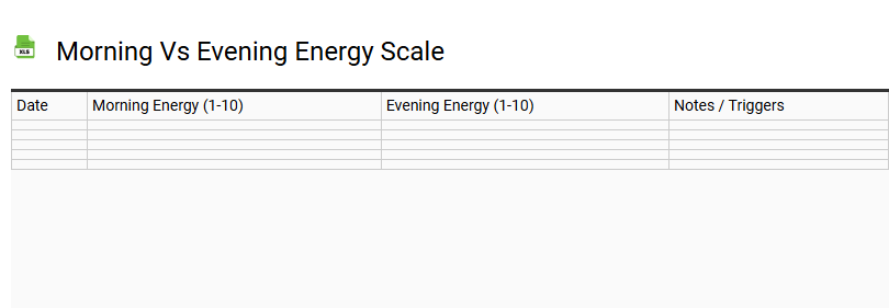 Morning vs Evening Energy Scale