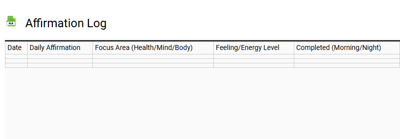 Affirmation Log