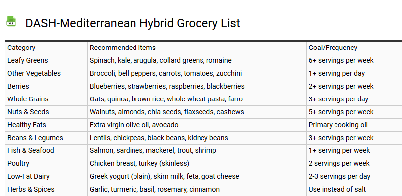DASH-Mediterranean Hybrid Grocery List