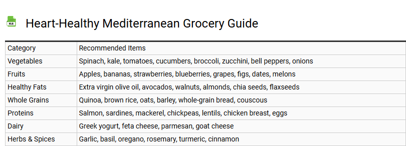 Heart-Healthy Mediterranean Grocery Guide