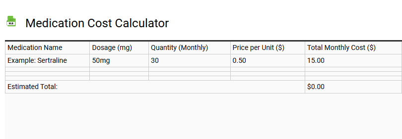 Medication Cost Calculator