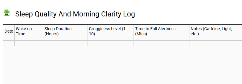 Sleep Quality and Morning Clarity Log